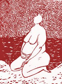 À l'origine, rouge/terre sur Kirsten Benschop-Pater