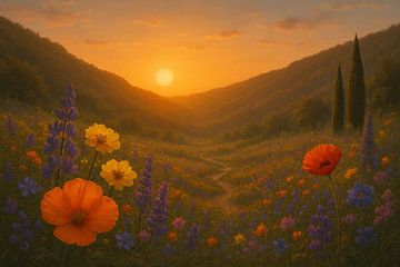 Where Wildflowers Dream of a Golden Sunset