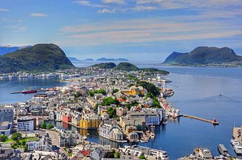 The beautiful city of Alesund, Norway.