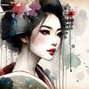 Soft Bloom Moderne Geisha von Chromatic Fusion Studio