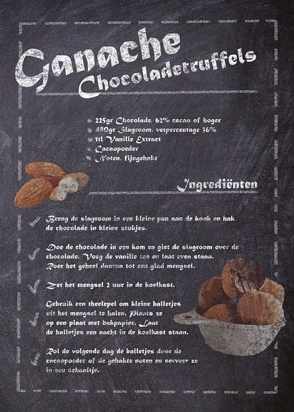 Dessert Recept:  Chocoladetruffels van JayJay Artworks