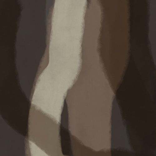 Art abstrait moderne. Formes et lignes en marron et beige