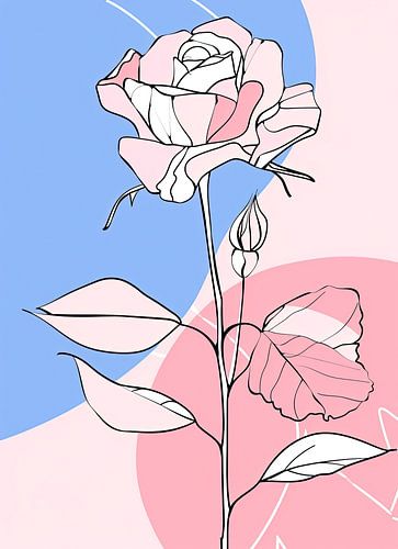 Rozengezicht in Lijnen no.2