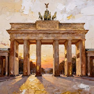 La porte de Brandebourg, Berlin, Allemagne sur Johannas Art Creations