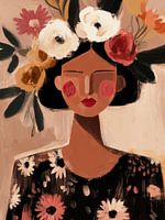 Abstract portrait "Floral Fun"