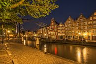 Damiatebrug en Wolwevershaven in Dordrecht in de avond van Tux Photography thumbnail