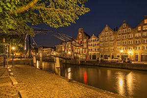 Damiatebrug und Wolwevershaven in Dordrecht am Abend von Tux Photography