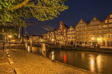 Damiatebrug en Wolwevershaven in Dordrecht in de avond von Tux Photography