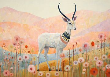 Geometric Antelope by Wonderful Art