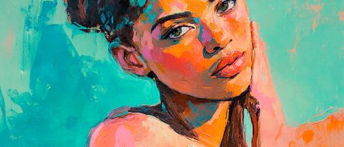 Portrait vivant d'une femme