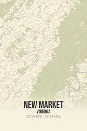 Vintage map of New Market (Virginia), USA. by Prints of Place