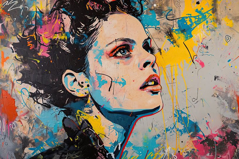 Urbane Kunst Porträt | Intensive Blicke Ephemeral von Blickfänger Gemälde