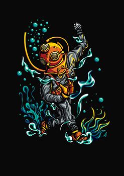 Deep Diver Playing Baseball