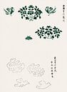 Japanse kunst. Vintage ukiyo-e woodblock print door Tagauchi Tomoki no. 16 van Dina Dankers thumbnail