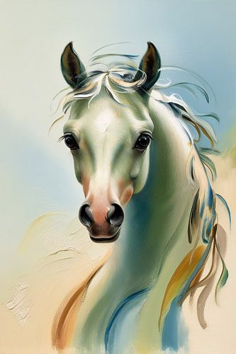 Sierlijk paard in zachte kleuren