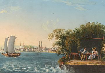 Uitzicht op de stad Zürich, Johann Ludwig Bleuler
