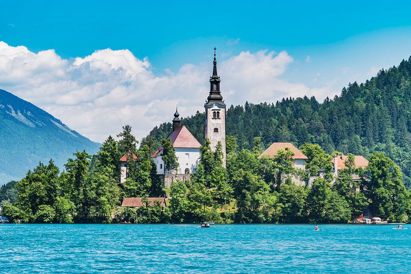 Church of the Virgin Mary in Lake Bled, Slovenia by Gunter Kirsch