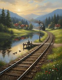 Strecke der Lakeside Village Railway von Regan Frederick