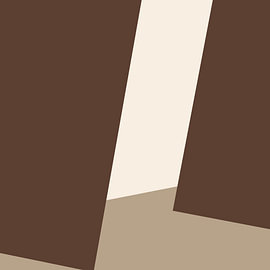 Minimalistische, abstrakte geometrische Drucke in Braun – Mid-Century-Modern-Set, 2er-Set. Nr. 1 von Dina Dankers