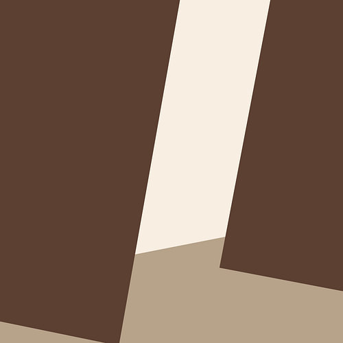 Minimalist Brown Abstract Geometric Prints – Mid Century Modern Set of 2. No. 1 by Dina Dankers
