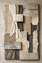 Organic Industrial Textures in Soothing Neutrals