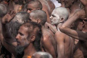 Naga sadhu op het Kumbh Mela festival in Haridwar