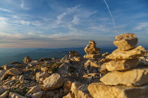 Zonsondergang vanaf de Mont Ventoux