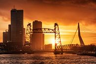 Coucher de soleil sur le Maasboulevard | Rotterdam par Menno Verheij / #roffalove Aperçu