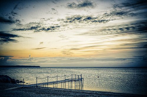 Steiger bij zonsopkomst