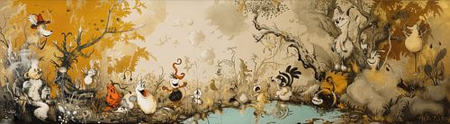 Animals Painting | Magical Menagerie Frolic