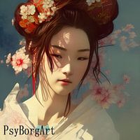 Geisha Lady Digital Artwork