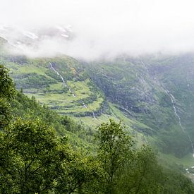 Waterfall landscape, Myrdall Norway by Romy de Waal