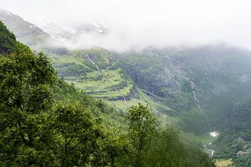 Waterval landschap, Myrdall Noorwegen van Romy de Waal