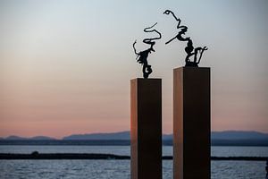 Kunst-Objekt an der Uferpromenade von Colònia de Sant Jordi (Mallorca)