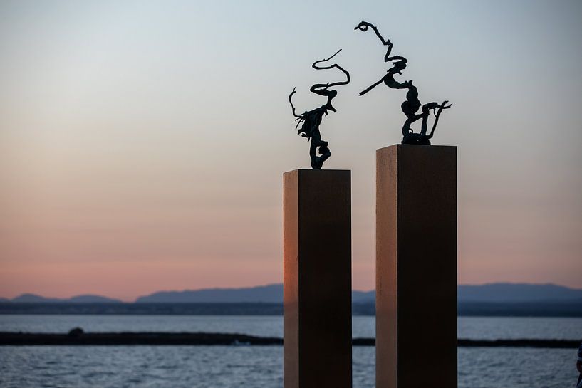 Art object on the seafront of Colònia de Sant Jordi (Mallorca) by t.ART