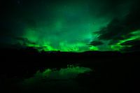 Reflection of Northern Lights.