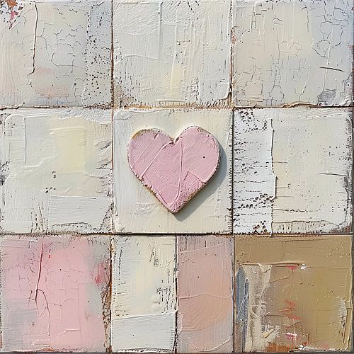 Abstract werk. Industriële liefde in roze.