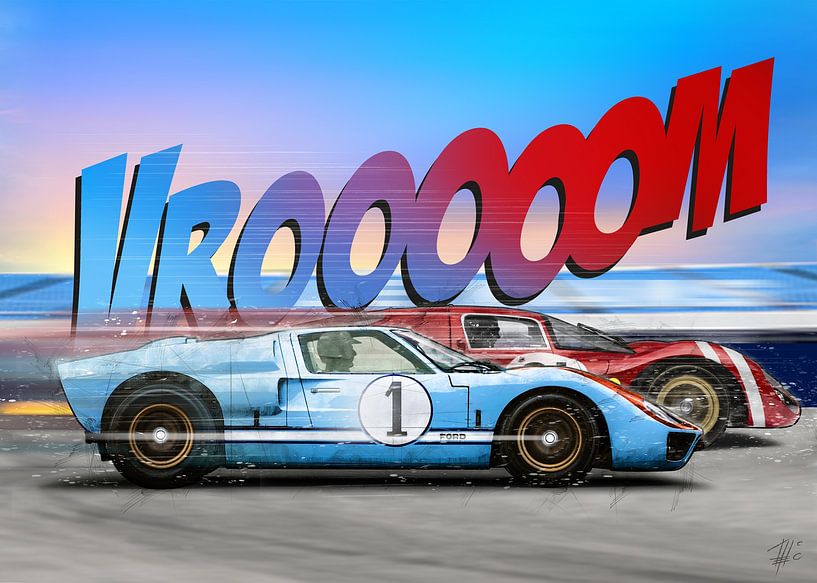 Ford GT40 Miles vs Ferrari 330 Bandini 1966 par Theodor Decker