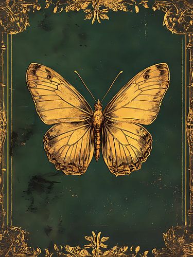 Vintage-Schmetterling in Gold