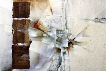 Abstracte compositie in wit van Annette Schmucker