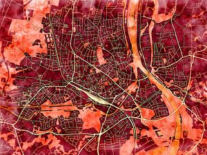 Karte von Rosenheim im stil 'Amber Autumn'