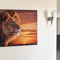 Photo de nos clients: Lion majestueux au coucher du soleil par Art & Soul Creations, sur ArtFrame