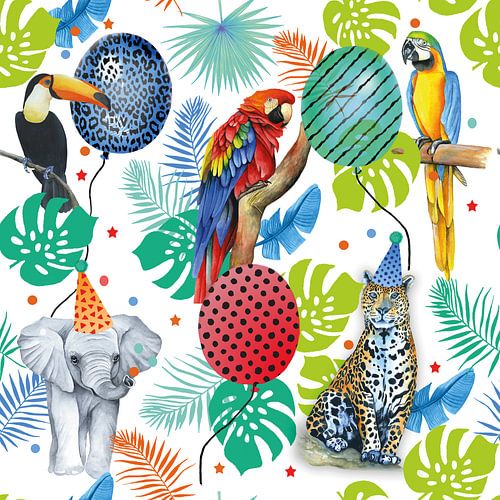 Tropische grappige dieren