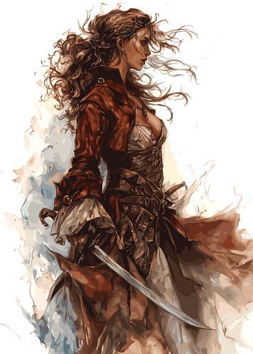 Pirate dans le vent à l'attitude déterminée sur Pixelbull Design