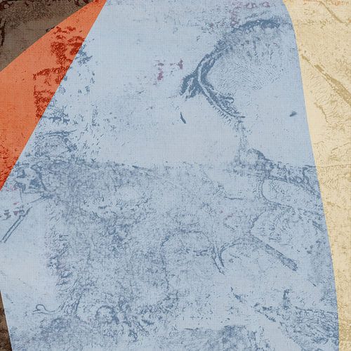 Wabi-sabi abstracte geometrische kunst