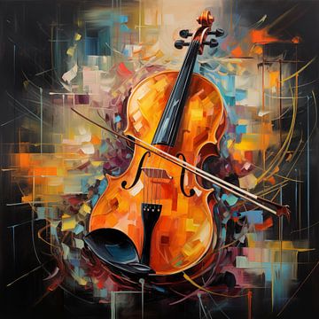 Geige abstrakt von The Xclusive Art