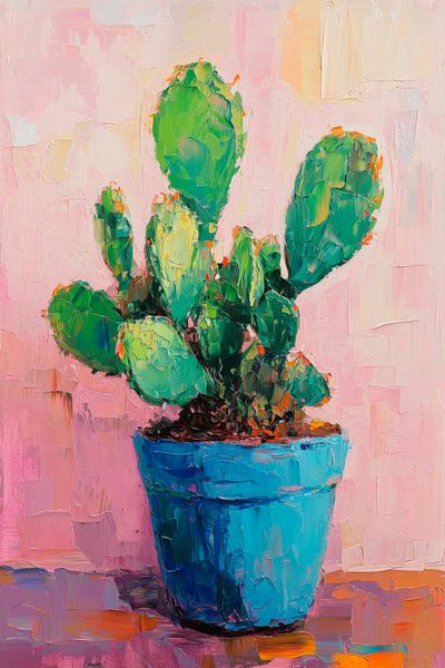 Cactus in een pot van Poster Art Shop