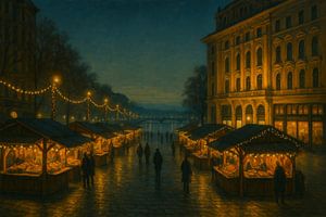 Budapest Christmas Market by the Danube