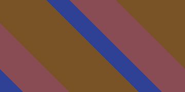 70s Retro funky geometrisch abstract patroon in oker, kobaltblauw, roze van Dina Dankers