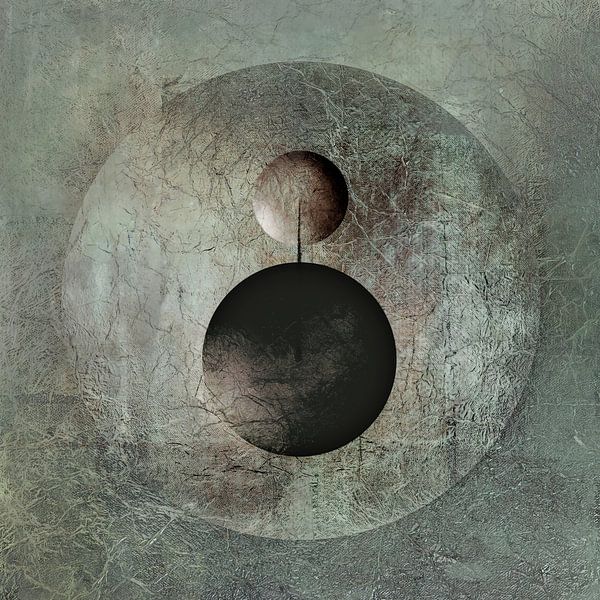 Moderne Abstraktion. Minimalismus mit Kreisen. 1 von Alie Ekkelenkamp